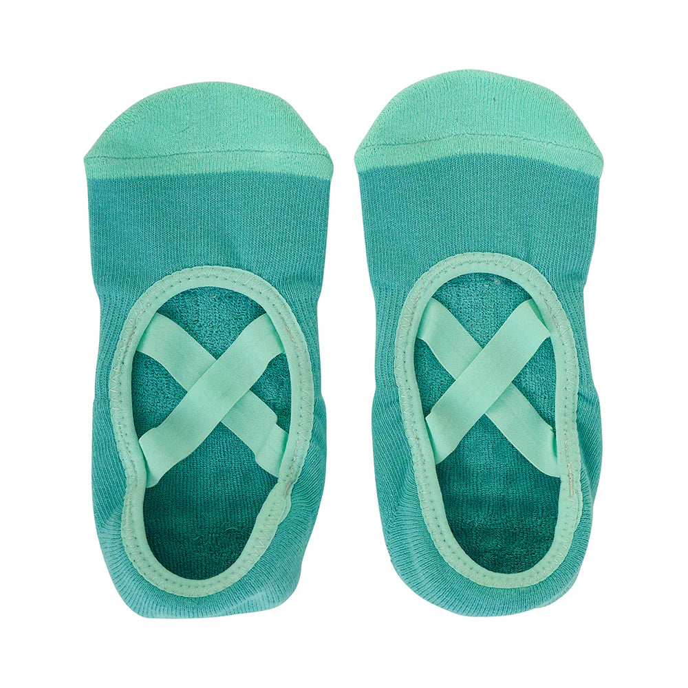 Annabel Trends Non-Slip Pilates Socks in Green available at The Honey Emporium