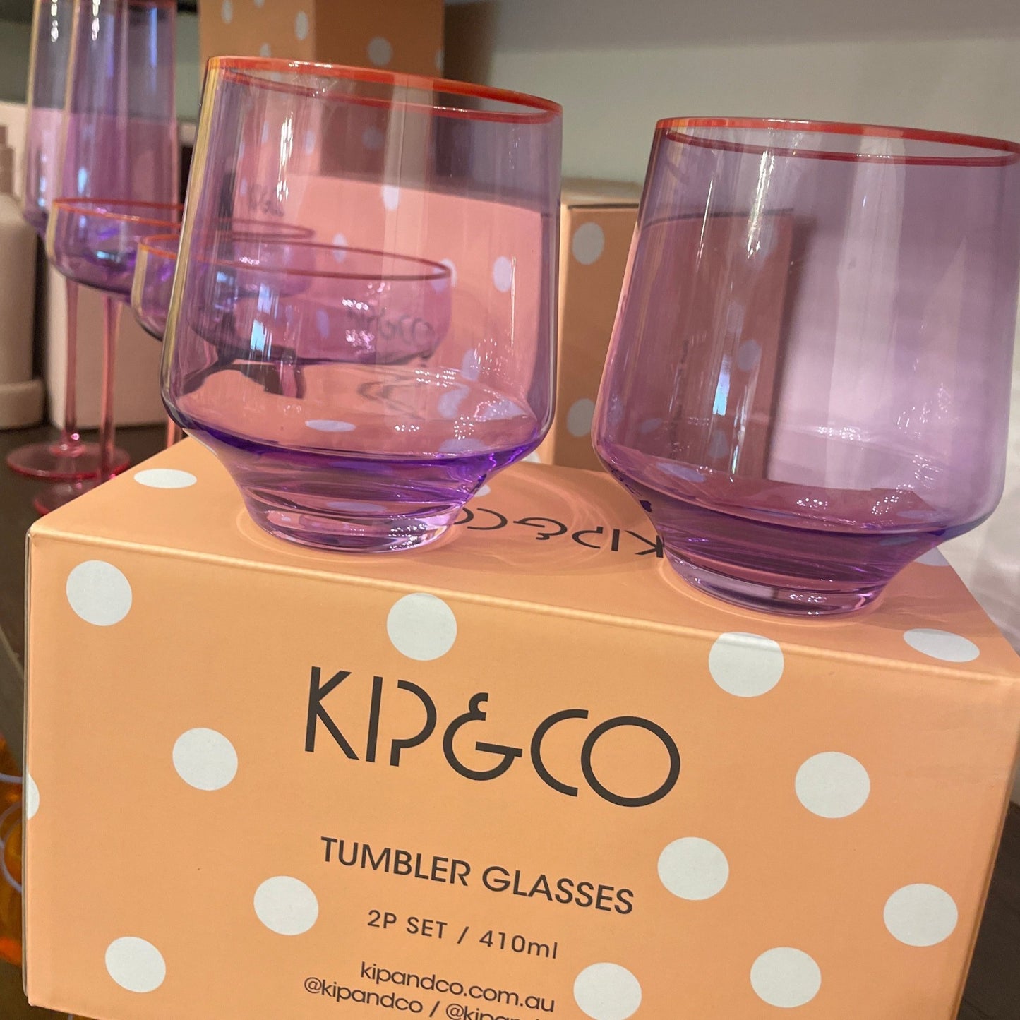 Kip&Co Lilac Colour Block Tumblers available at The Honey Emporium
