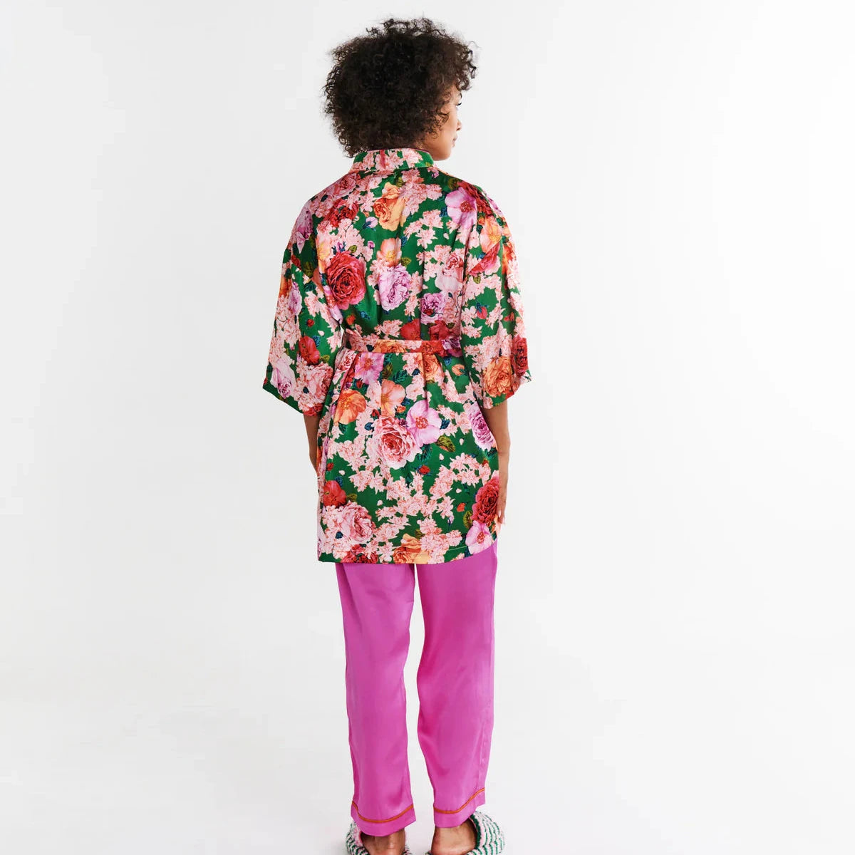 Kip&Co Rose Garden Satin Robe available at The Honey Emporium