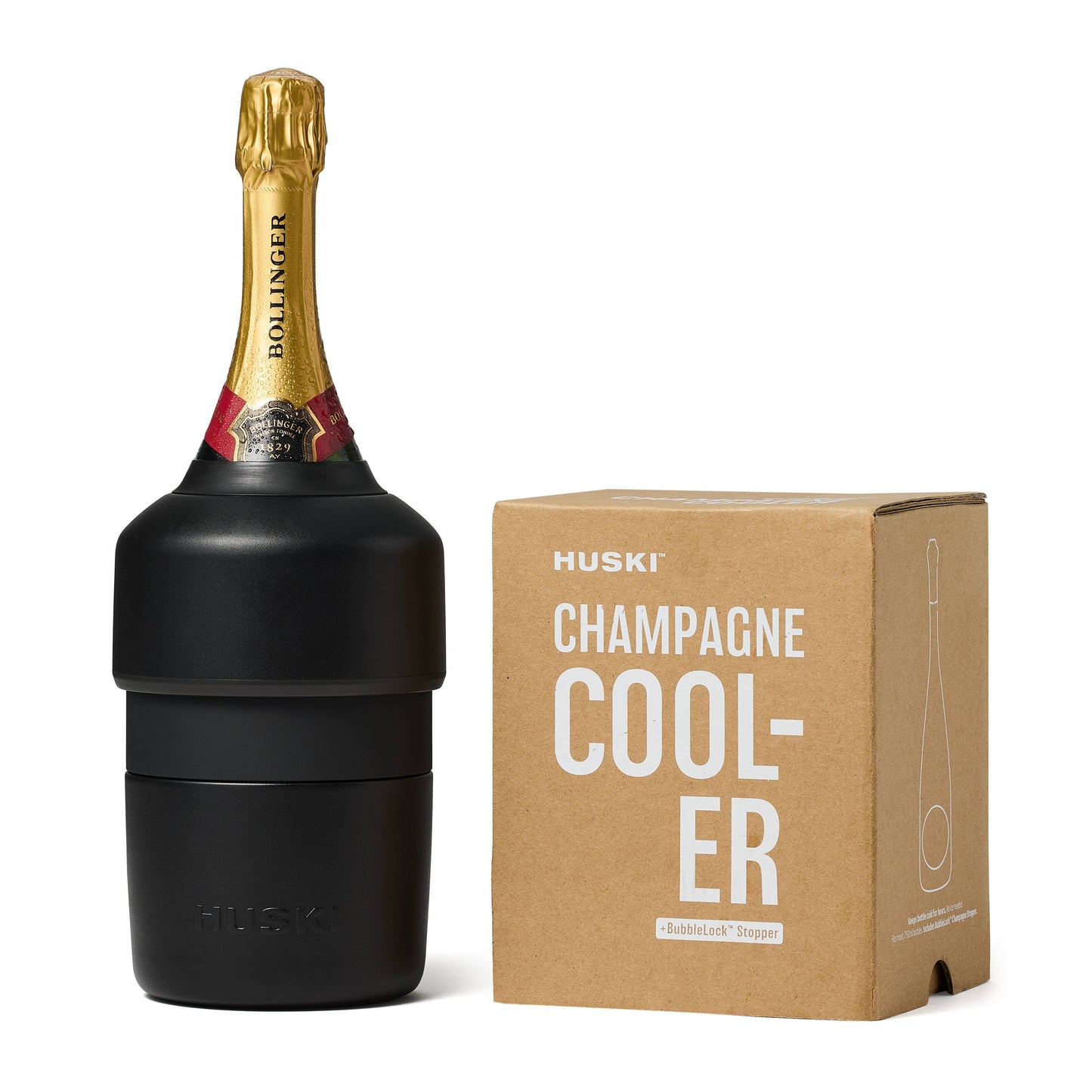 Huski Champagne Cooler in Black available at The Honey Emporium