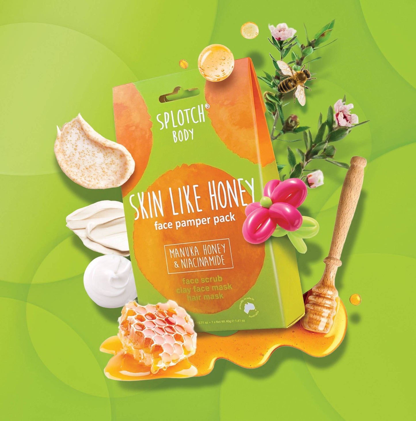 Manuka Honey & Niacinamide Skin Like Honey..Face Pamper Pack