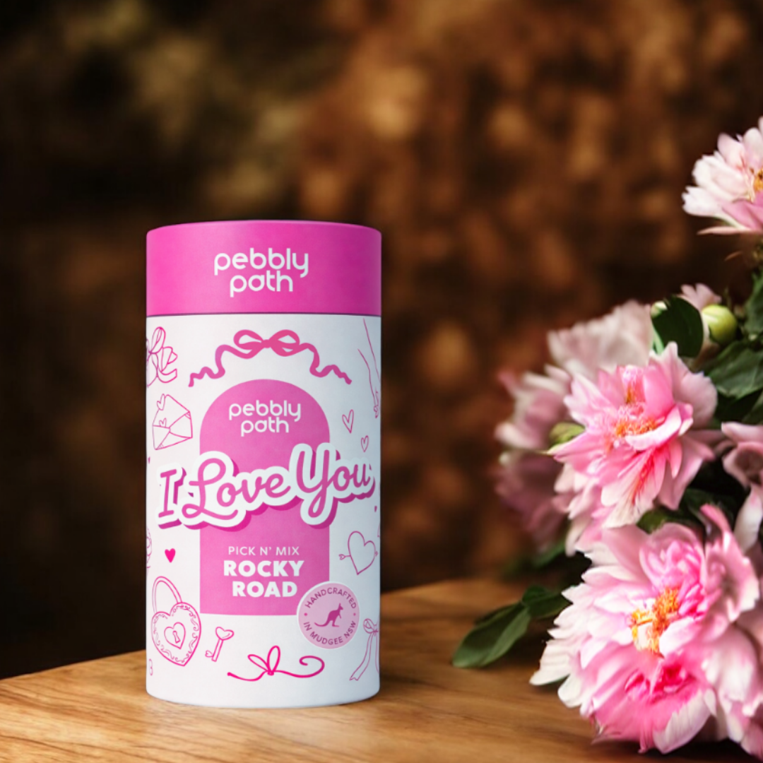 Pebbly Path Rocky Road | I Love You Cylinder