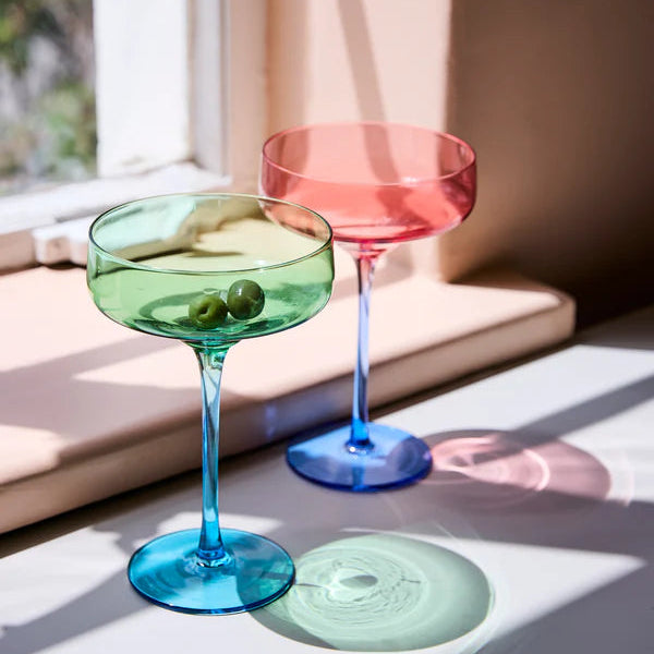 Pistachio Crush Margarita Glasses Set available at The Honey Emporium
