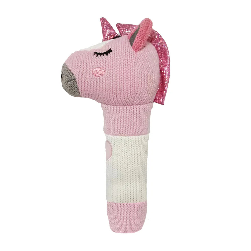 Knit Rattle Unicorn
