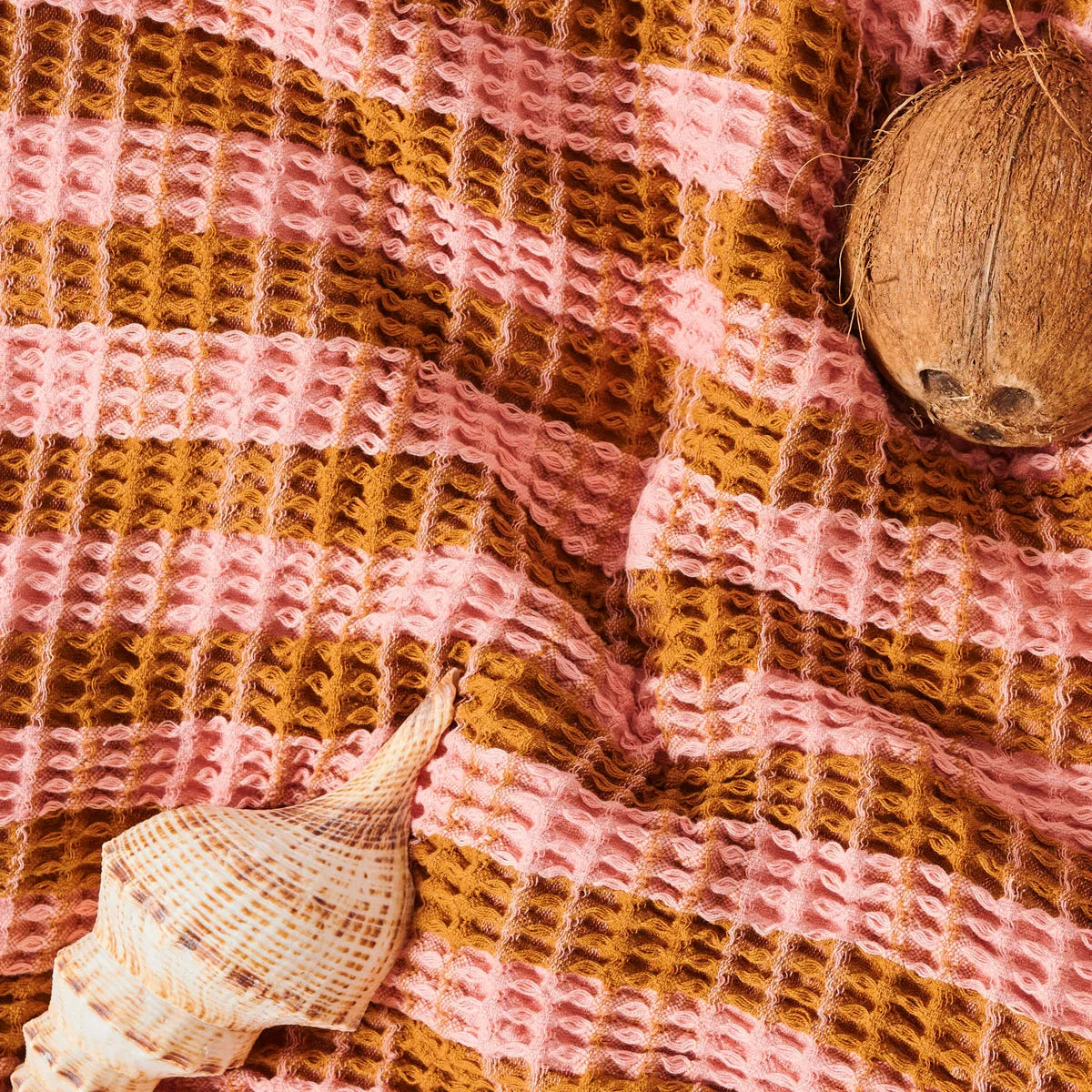 Kip&Co Kids Waffle Poncho | Toasted Marshmallow available at The Honey Emporium