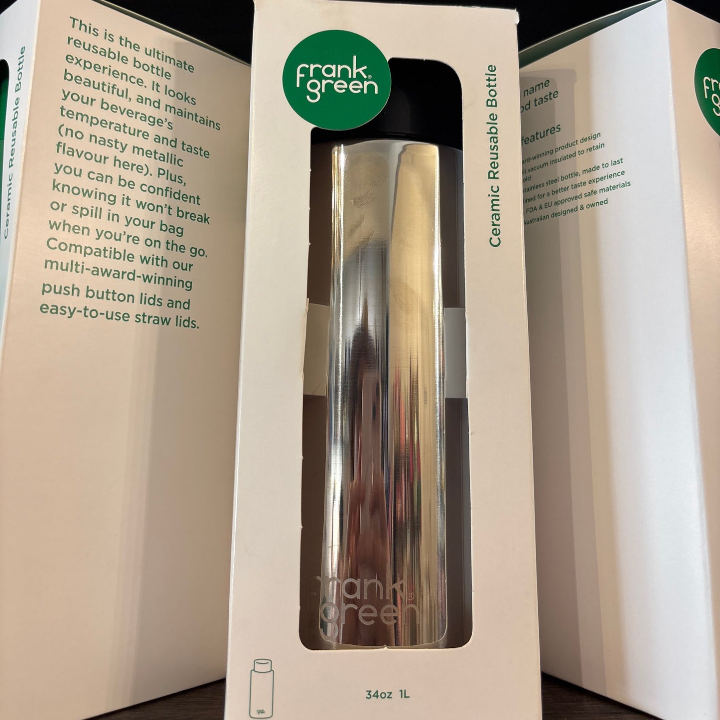 Frank Green Drink Bottle 1L | Limited Edition Silver