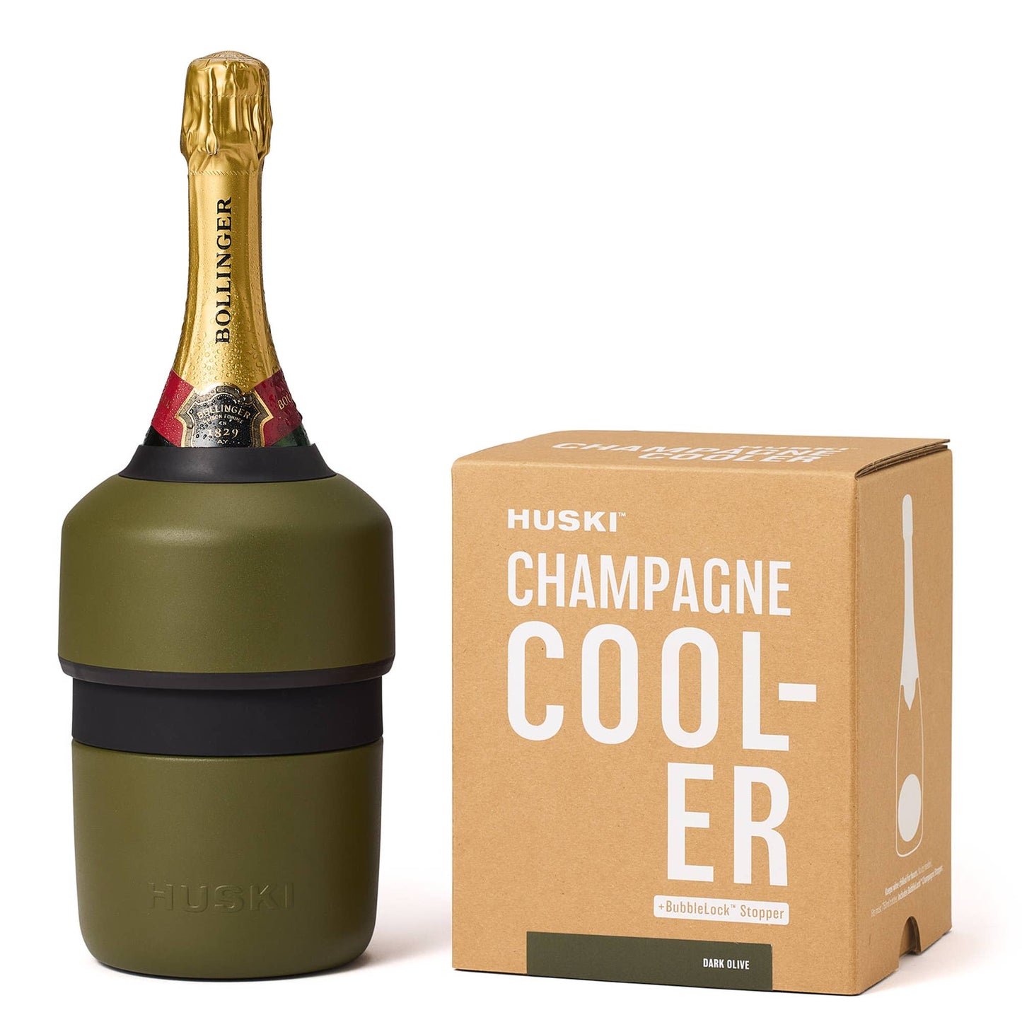 Huski Champagne Cooler | Dark Olive (Limited Release) available at The Honey Emporium