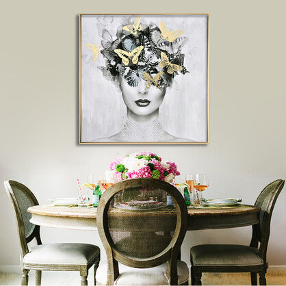 Butterfly beauty blushed canvas