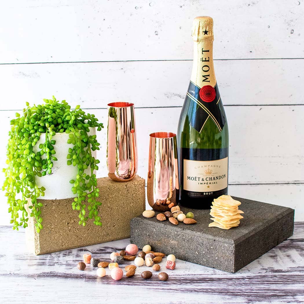 CLINQ | Stemless Champagne Flutes