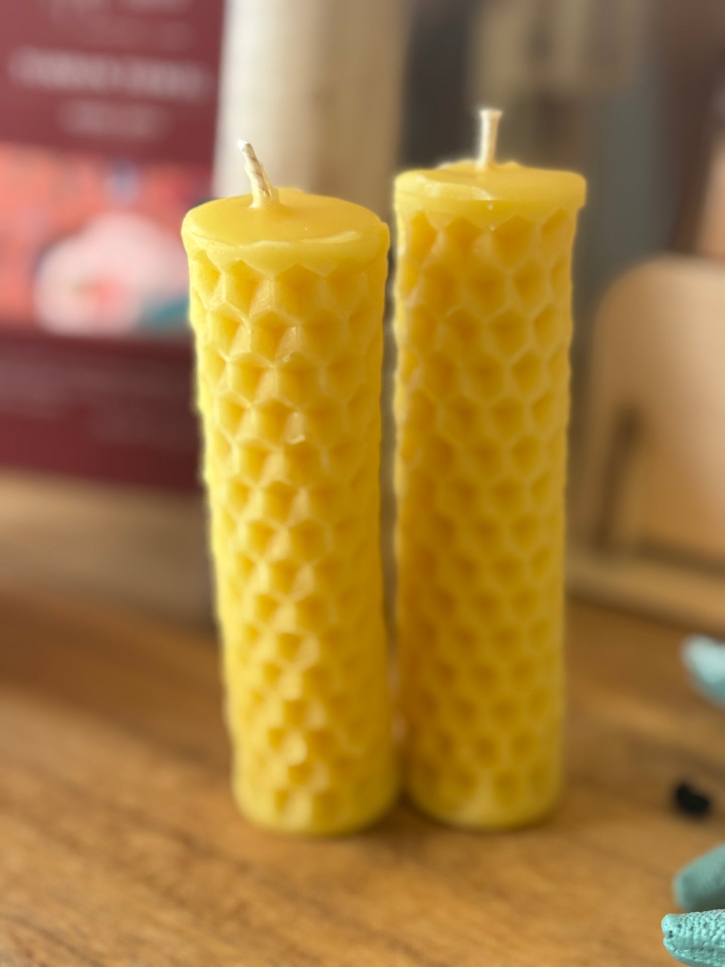 Pure Beeswax Pillar Candles – Handcrafted with Care