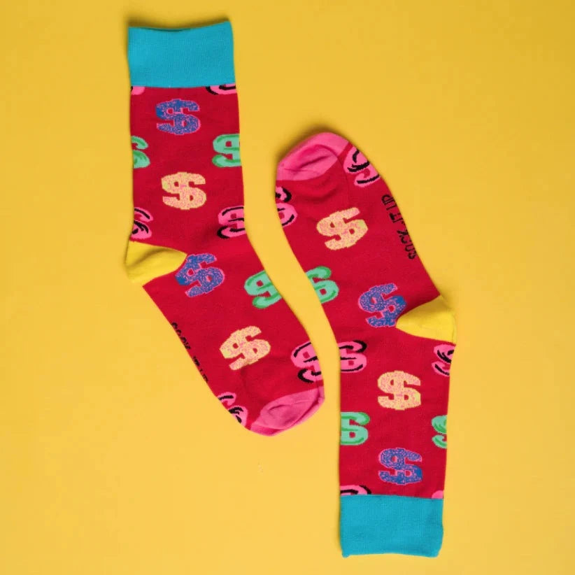 Sock it Up Dolla Dolla Bill Socks available at The Honey Emporium