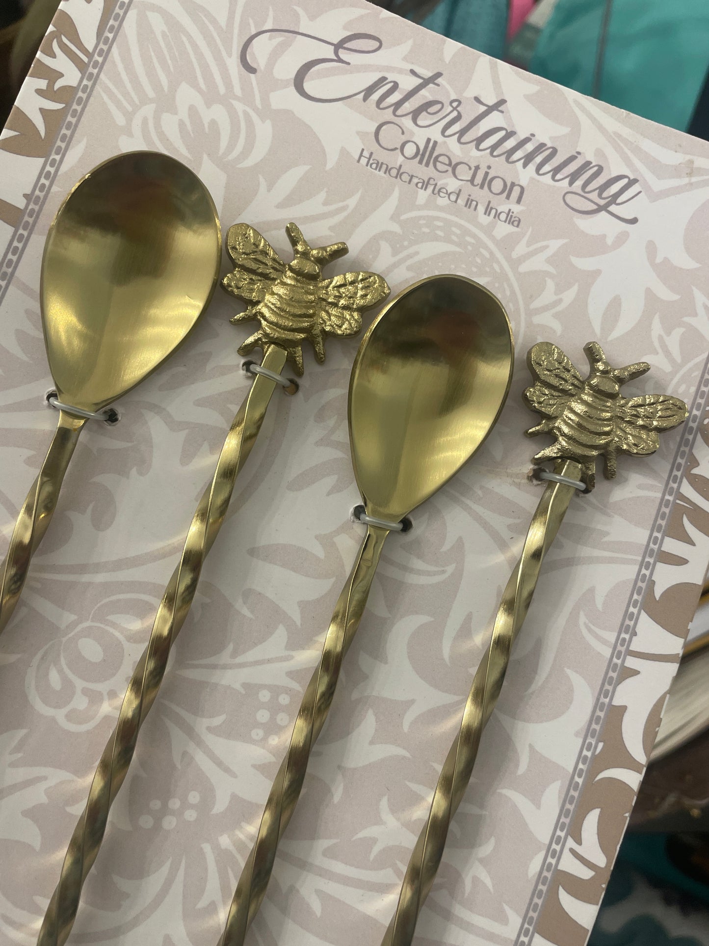 Brass Cocktail Stirrers | Bee from Lavida Home available at The Honey Emporium