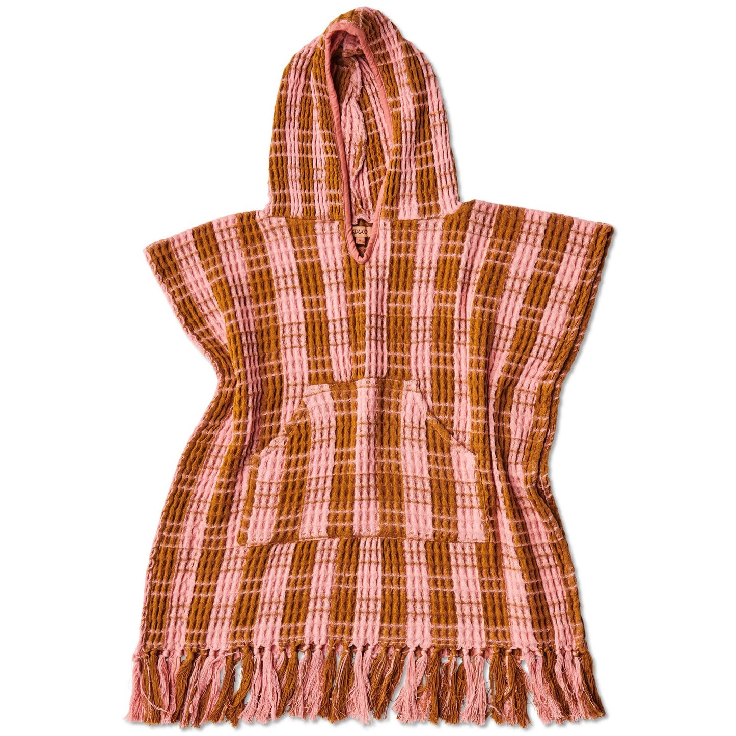 Kip&Co Kids Waffle Poncho | Toasted Marshmallow available at The Honey Emporium