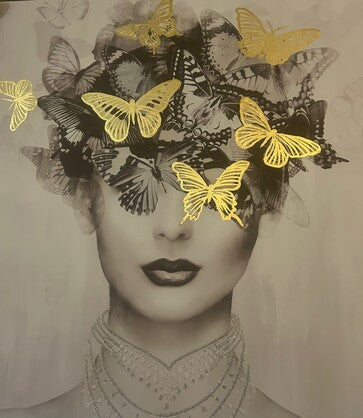 Butterfly beauty blushed canvas