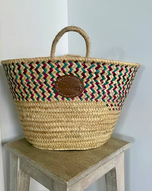 Classic Market Basket with short sisal handle
