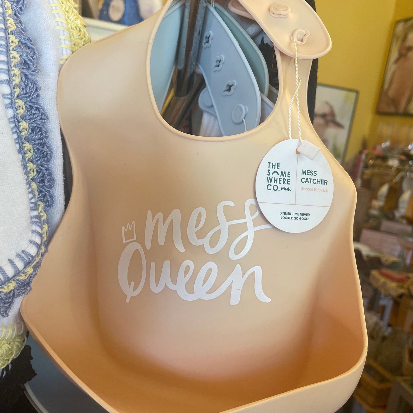 The Somewhere Co | Mess Queen Silicon Bib available at The Honey Emporium