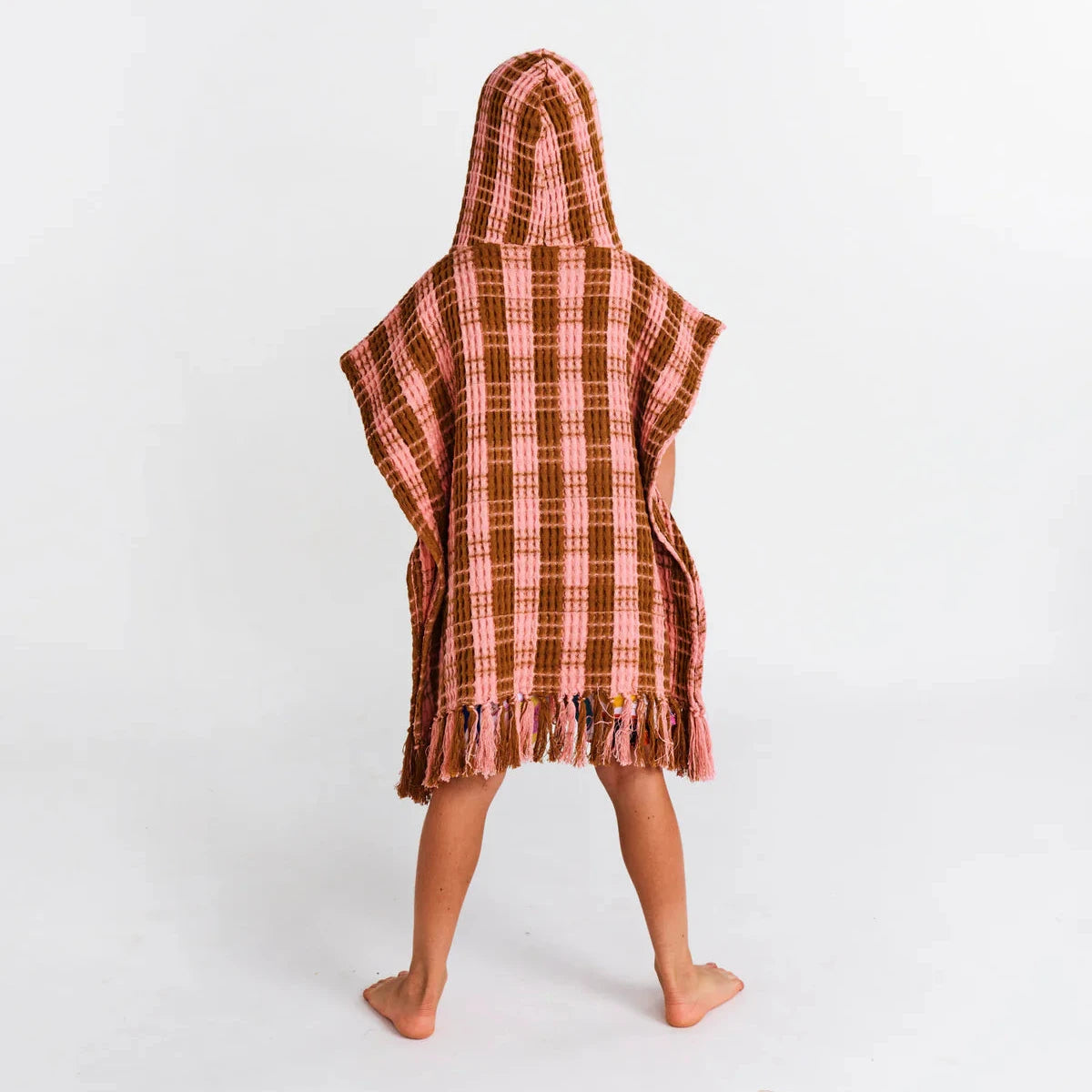 Kip&Co Kids Waffle Poncho | Toasted Marshmallow available at The Honey Emporium