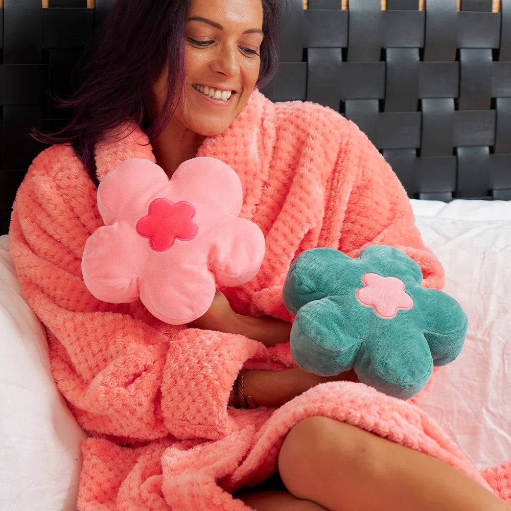 Annabel Trends Flower Heatable Pillow | Green available at The Honey Emporium
