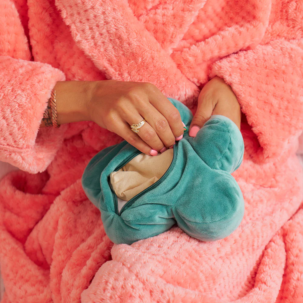 Annabel Trends Flower Heatable Pillow | Green available at The Honey Emporium
