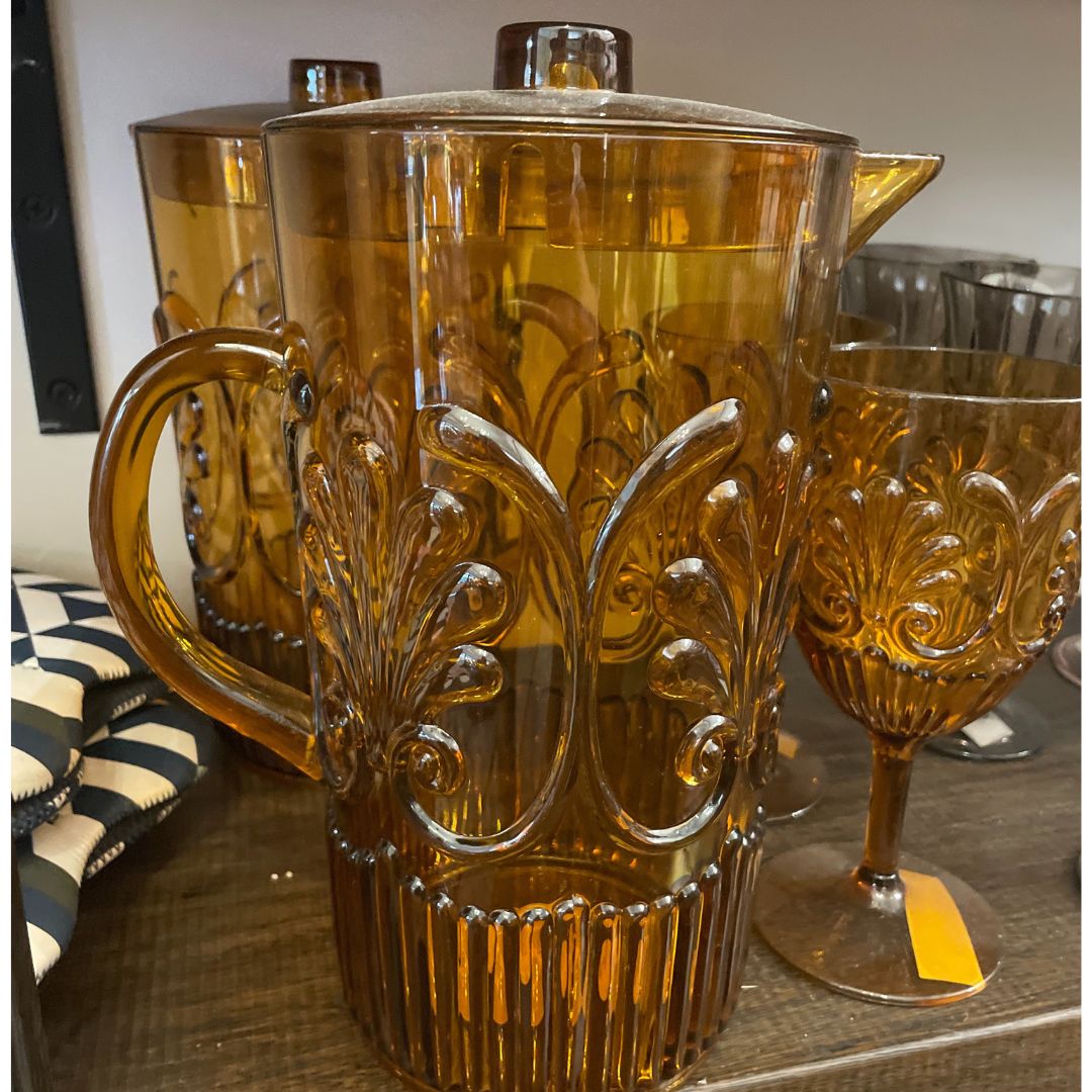 Flemington Acrylic Jug in Amber available at The Honey Emporium
