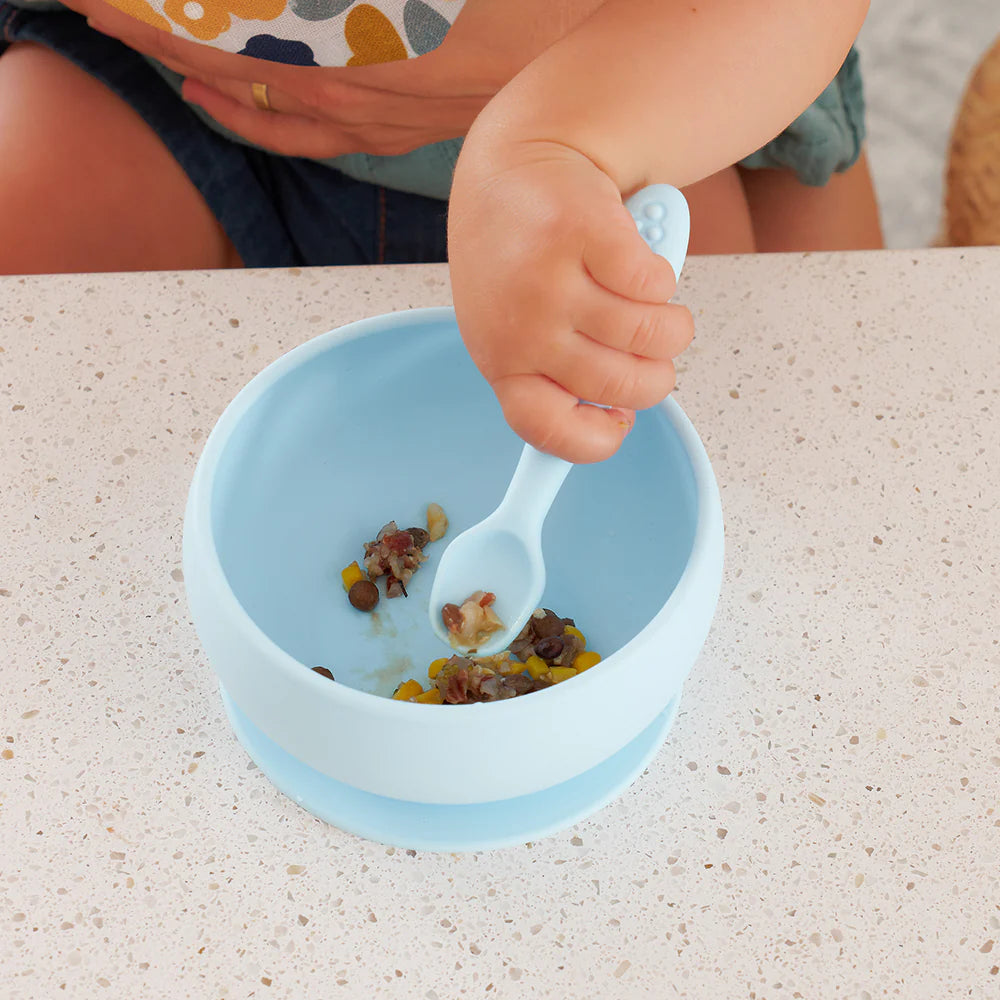 Silicone Suction Bowl | Iced Blue
