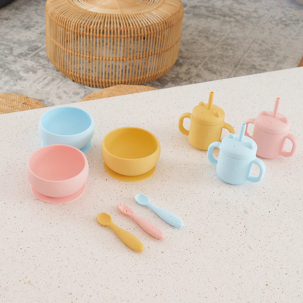 Silicone Suction Bowl | Iced Blue