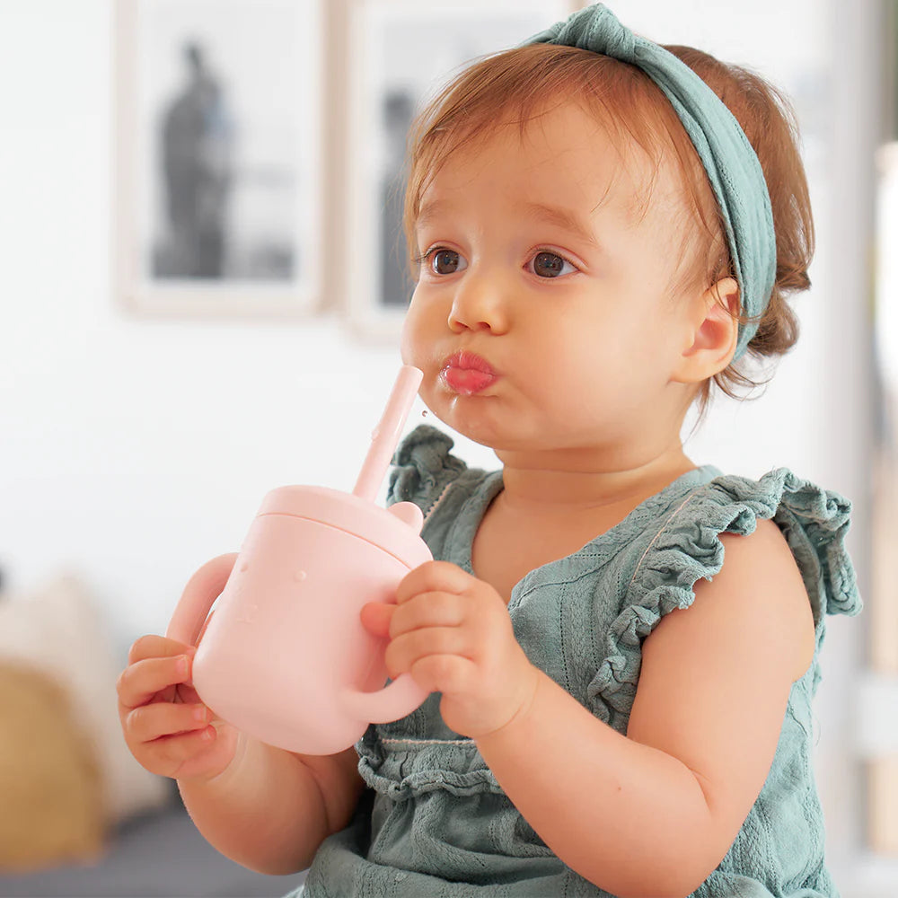 Mini Sippi Bear with Handles | Blush Pink