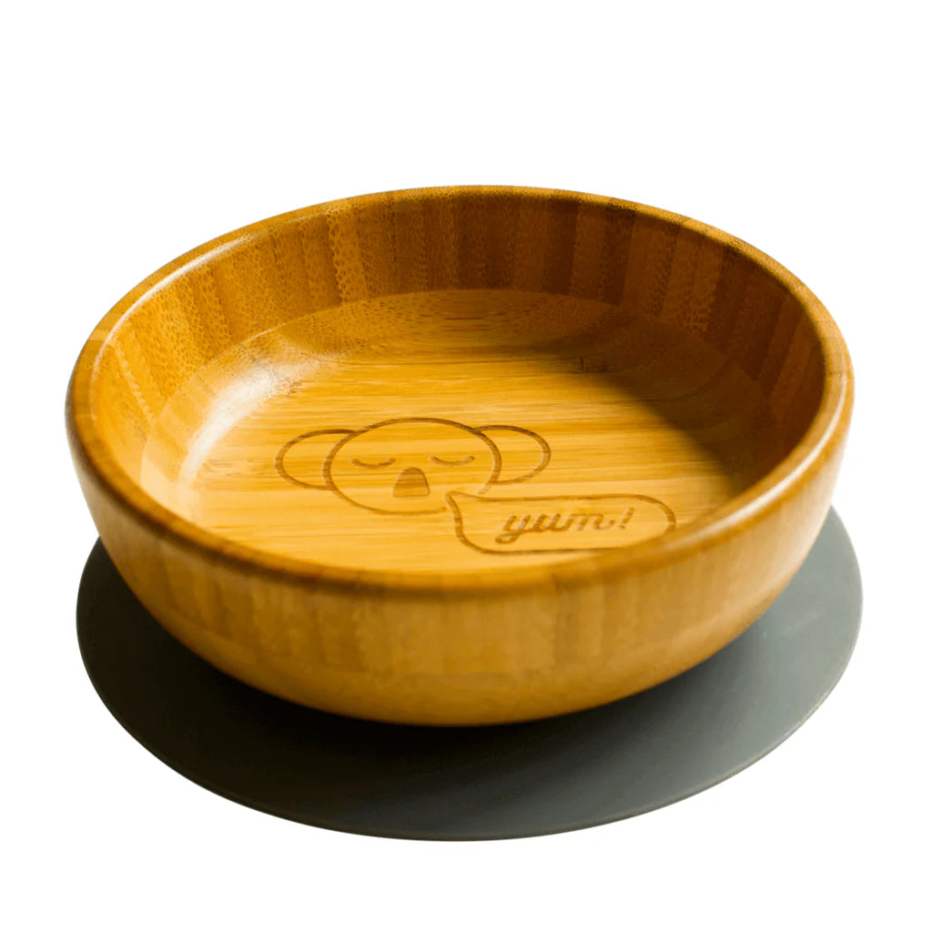 Emondo Kids Bamboo Bowl with Removable Suction available at The Honey Emporium