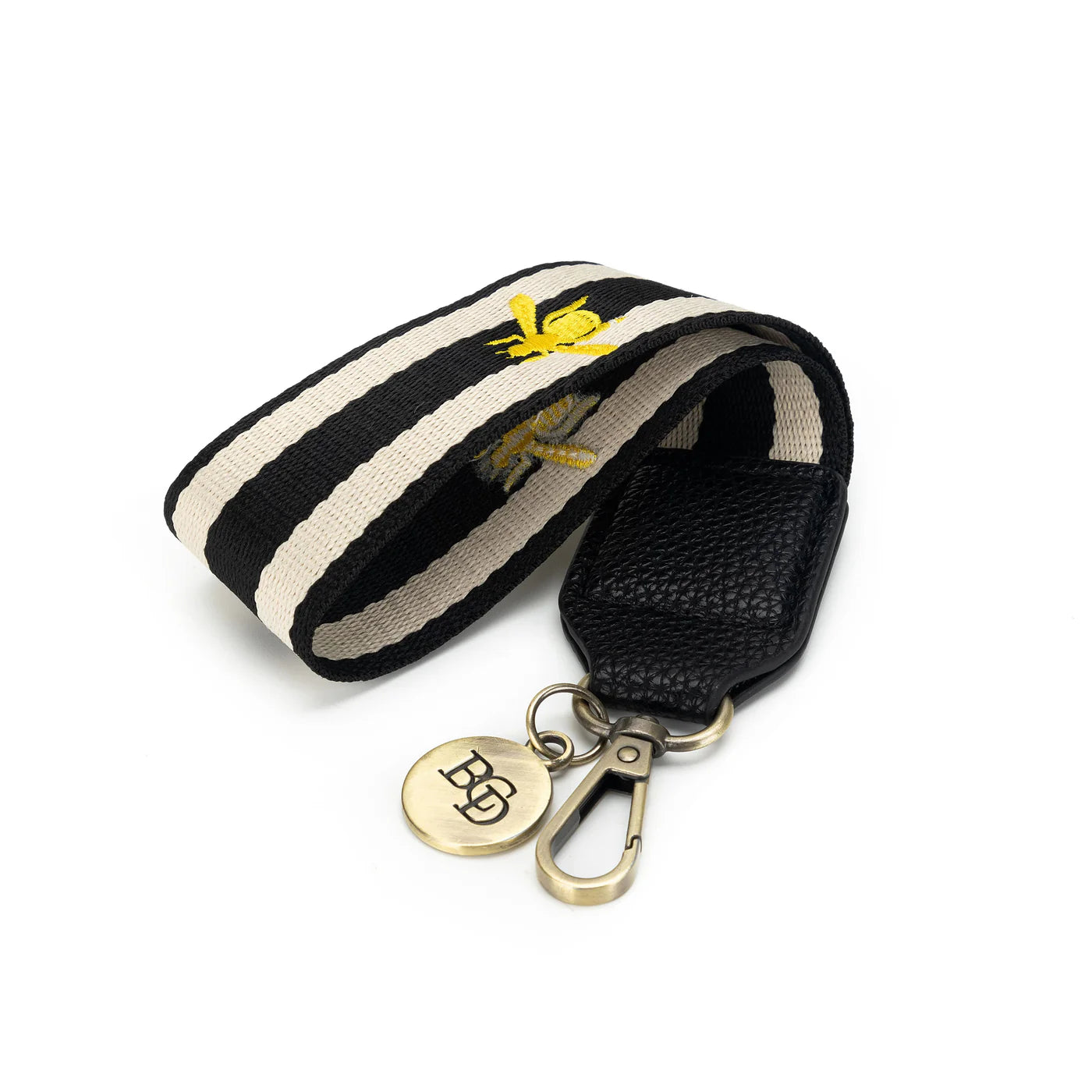 Black Caviar Bee Wrist Strap | Navy & White available at The Honey Emporium