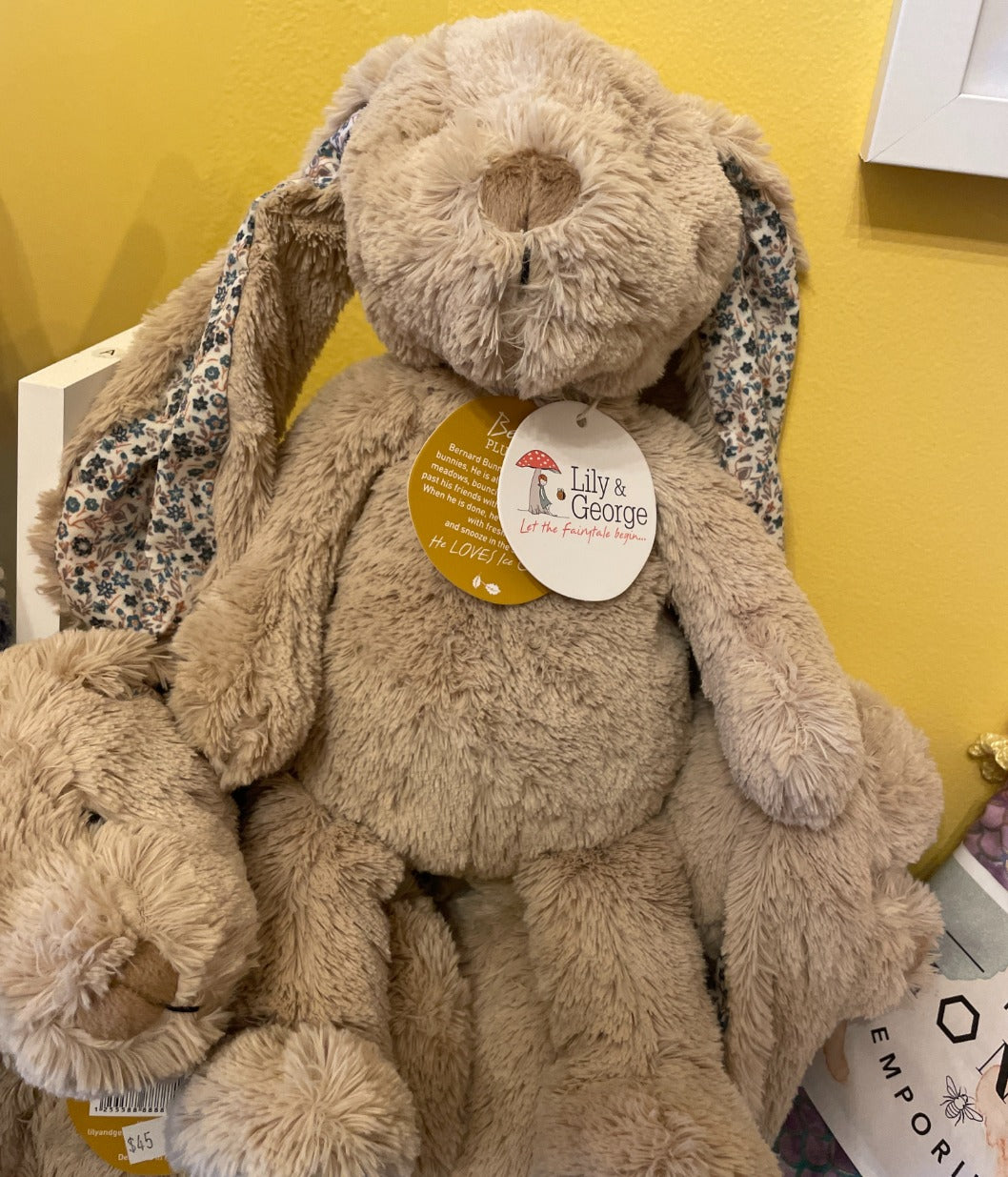 Lily & George Bernard Plush Bunny available at The Honey Emporium