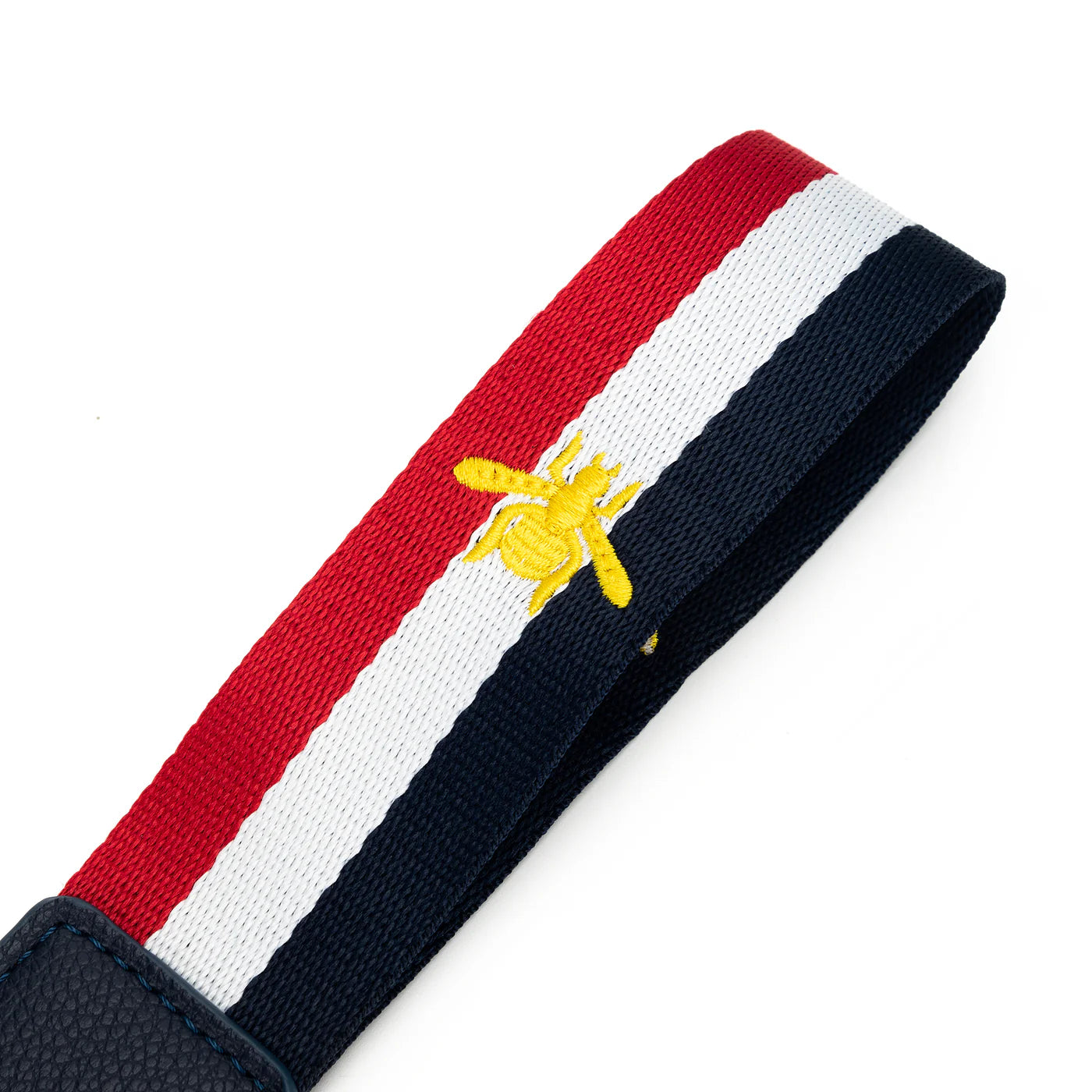 Black Caviar Bee Wrist Strap | Red & Navy available at The Honey Emporium
