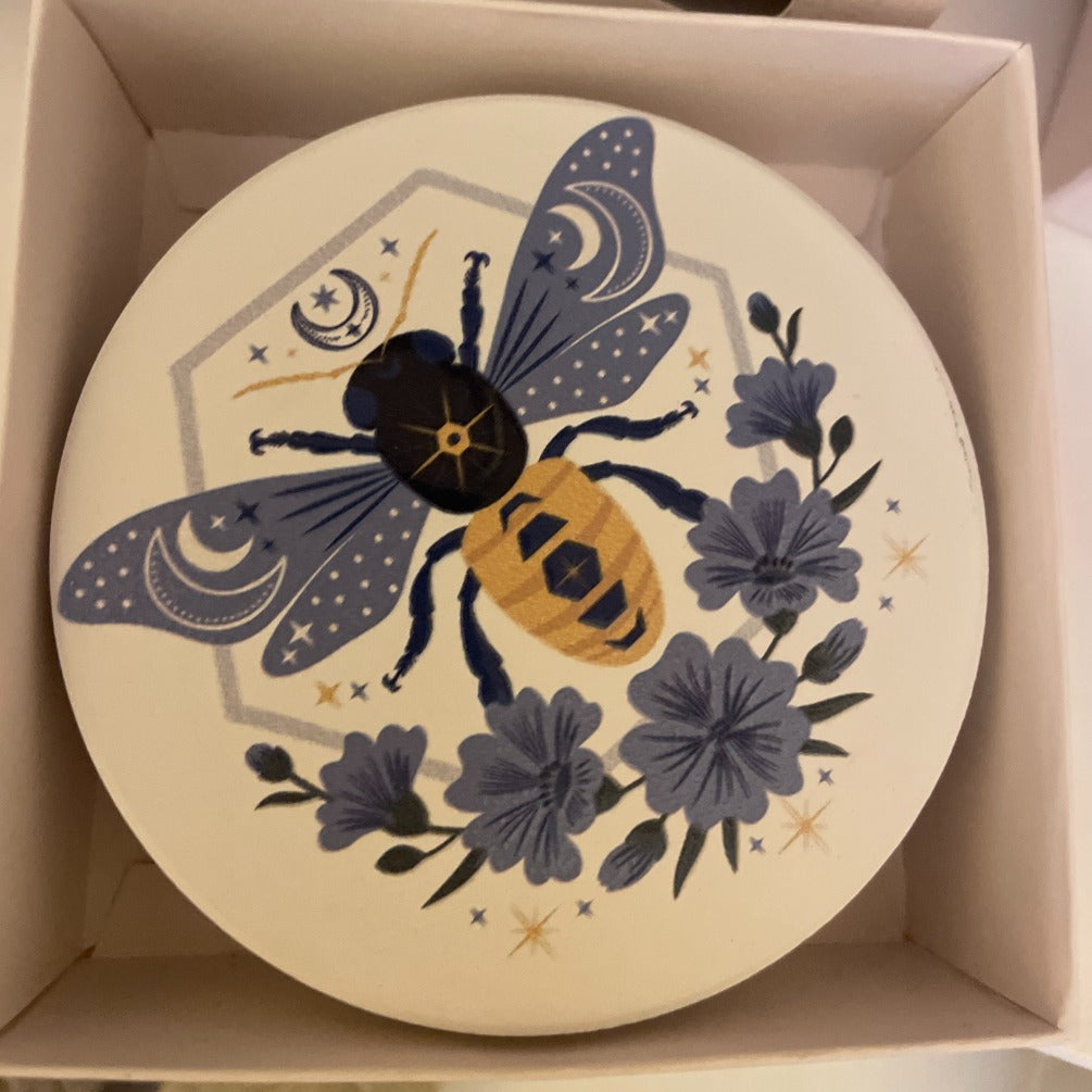 Ceramic Bee Coasters | Set of 4 | available at The Honey Emporium
