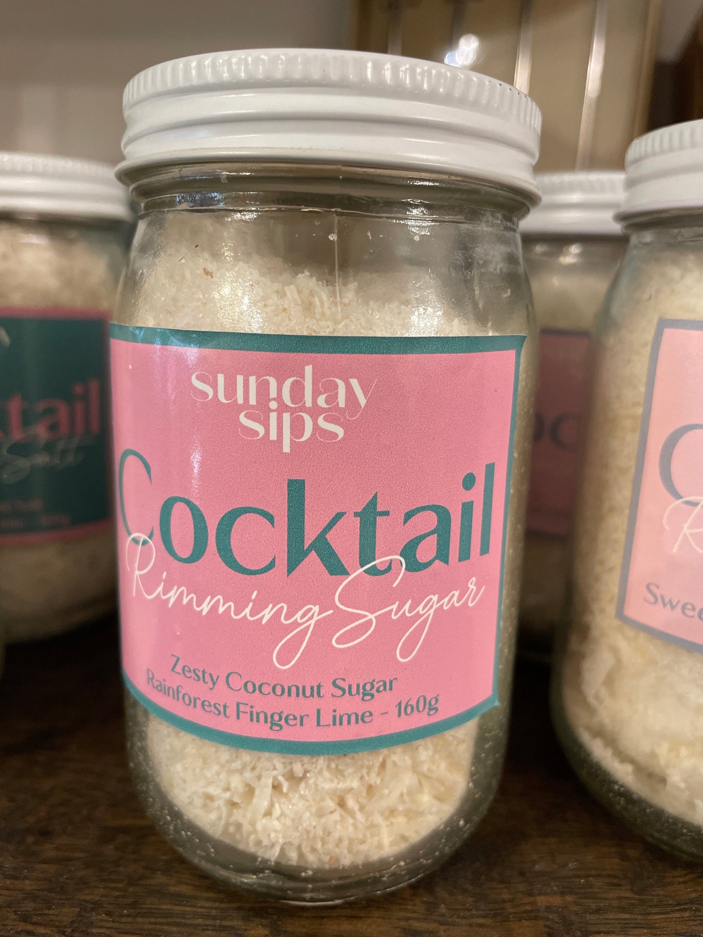 Sunday Sips | Coconut Finger Line Rimming Sugar available at The Honey Emporium