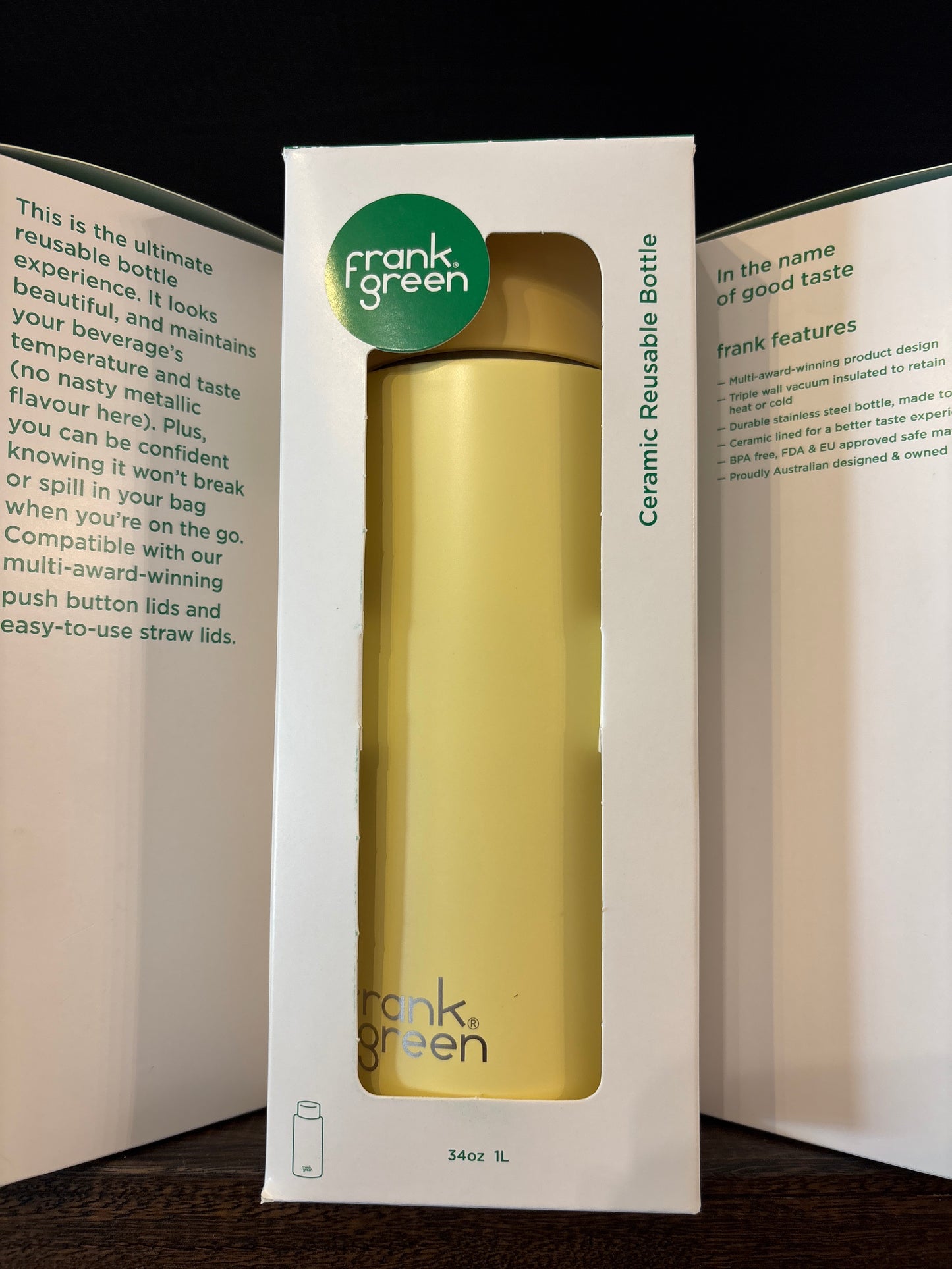 Frank Green Drink Bottle 1L | Buttermilk