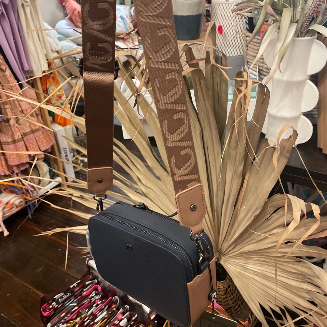 AG47 Emma Cross Body Bag in Navy available at The Honey Emporium