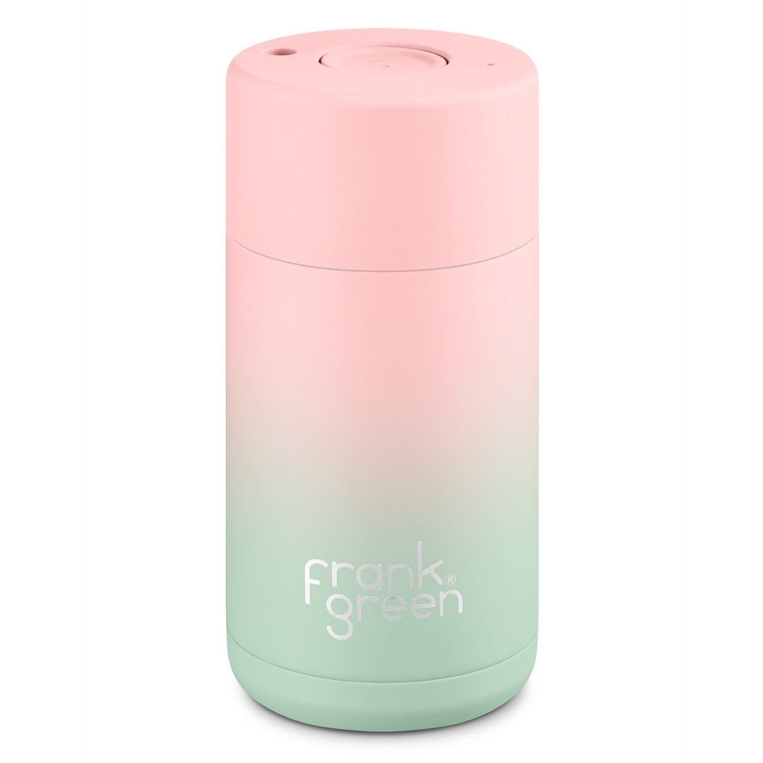 Frank Green 12oz Ceramic Reusable Cup | Gradient Blushed Mint Gelato available at The Honey Emporium
