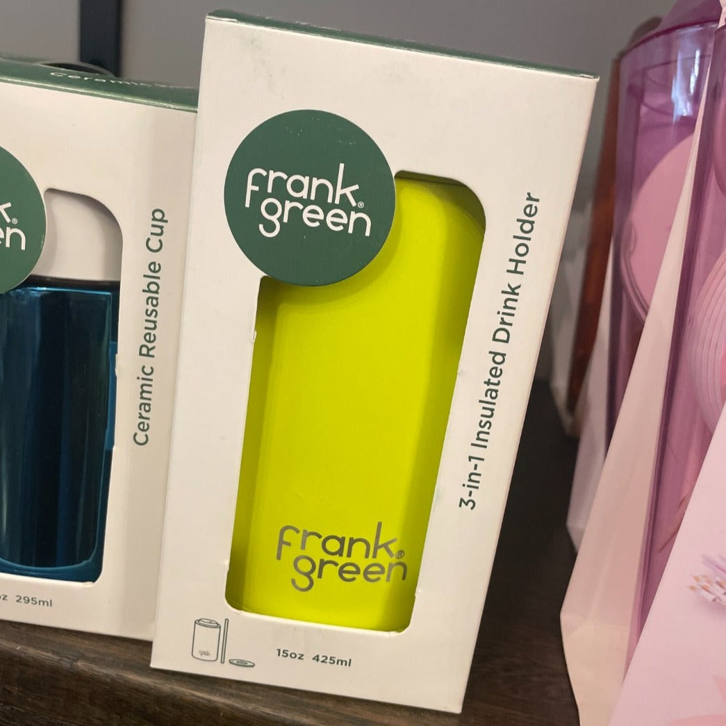 Frank Green Insulated Drink Holder | Neon Yellow available at The Honey Emporium