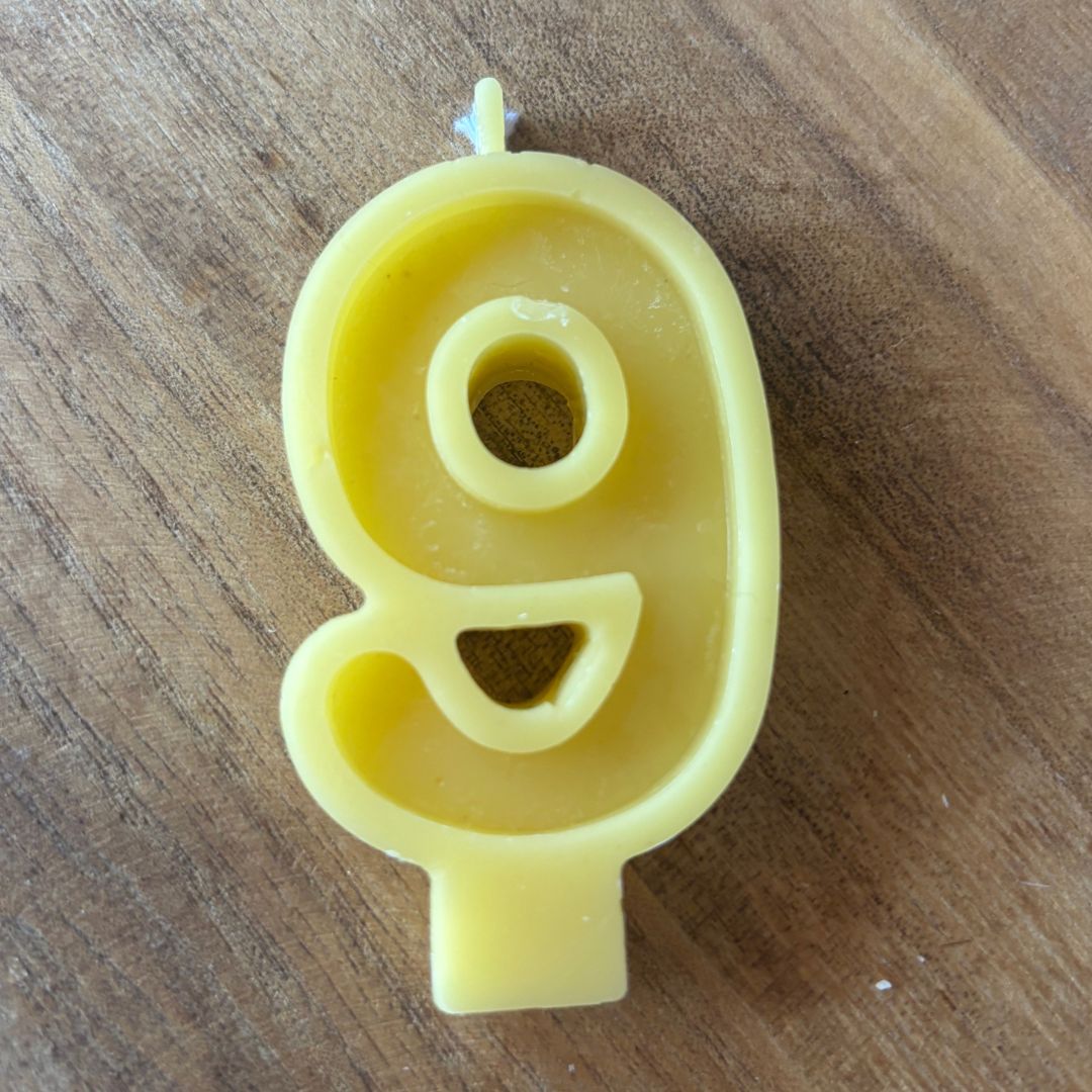 Pure Beeswax Handmade Birthday Number Candles
