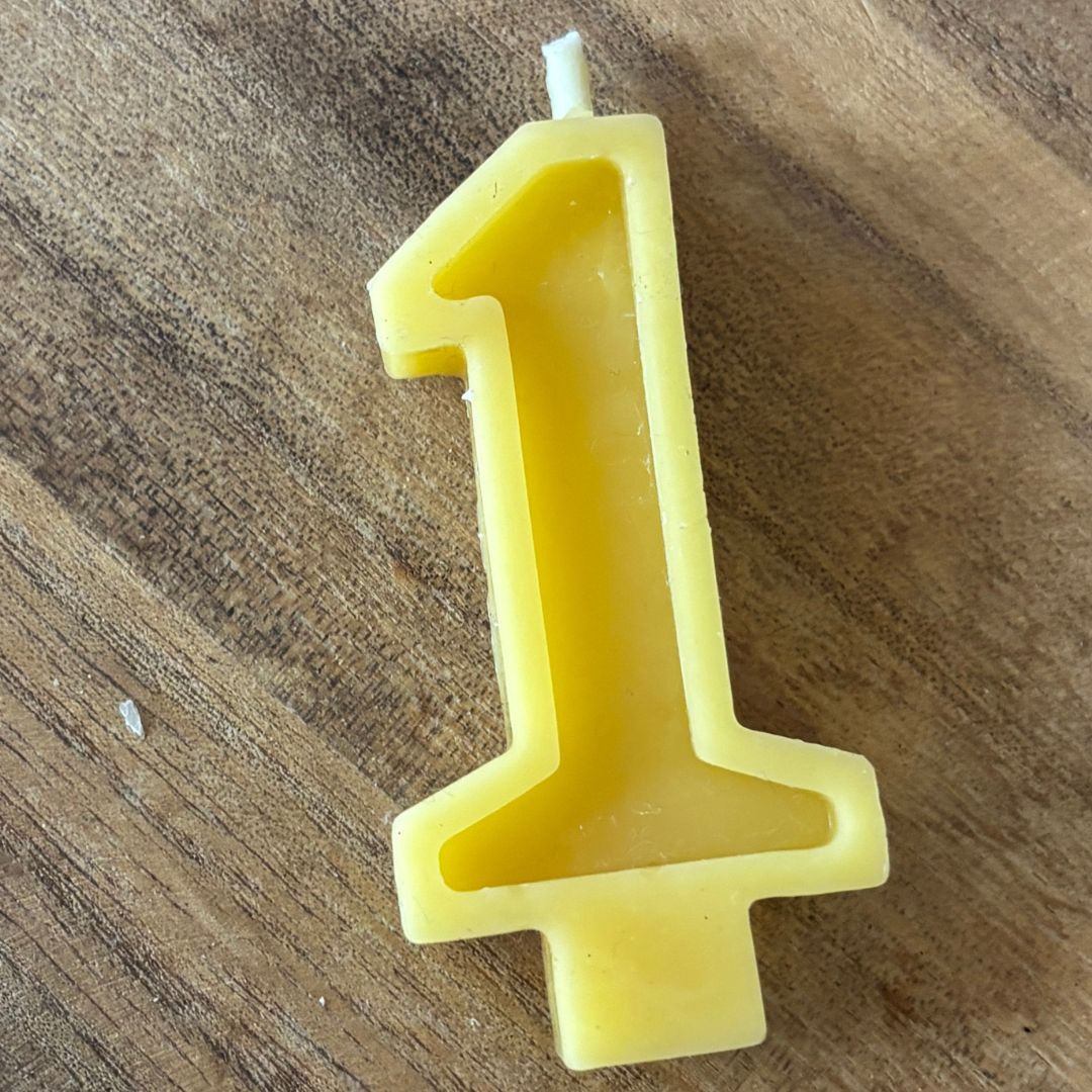 Pure Beeswax Handmade Birthday Number Candles