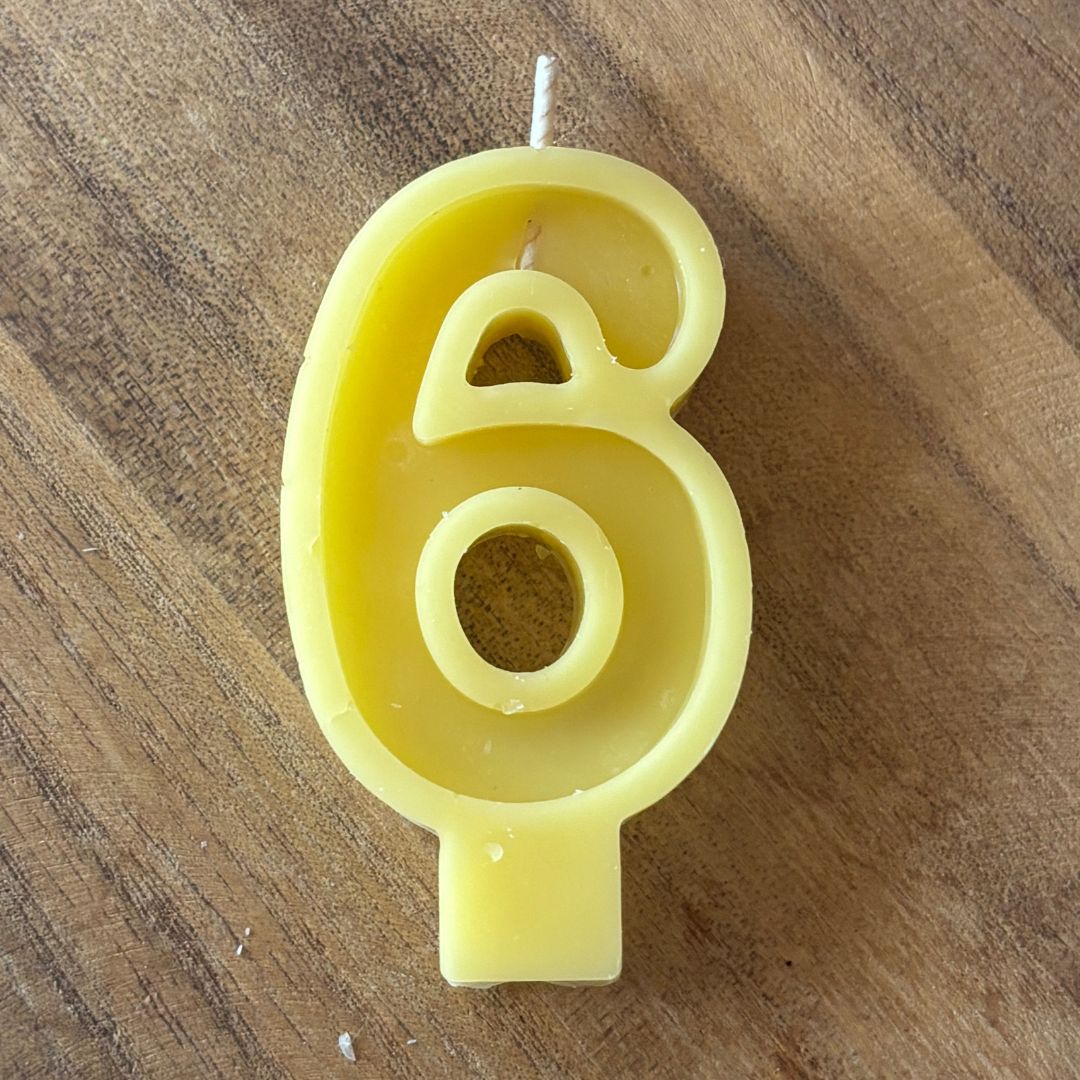 Pure Beeswax Handmade Birthday Number Candles