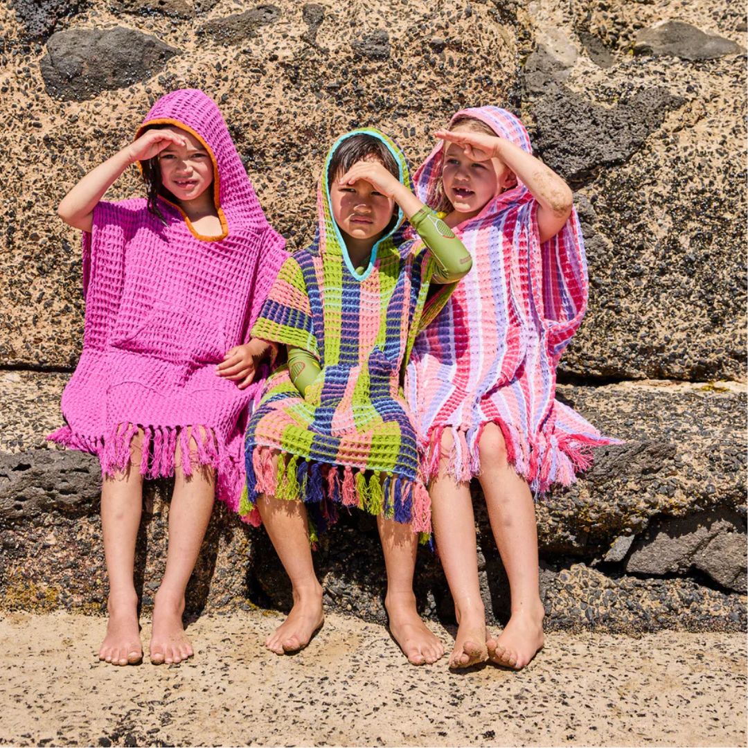 Kip&Co Florida Tartan Kids Waffle Poncho