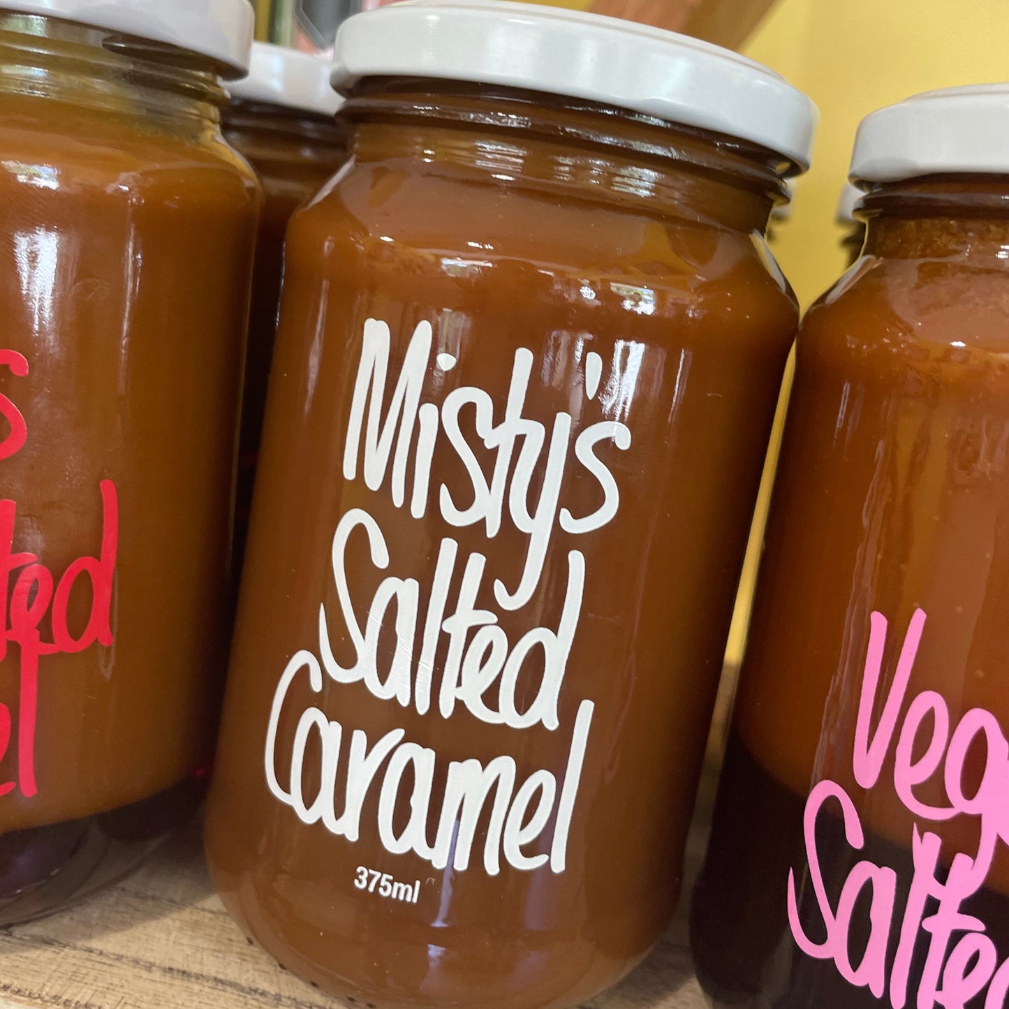 Misty's Salted Caramel topping available at The Honey Emporium