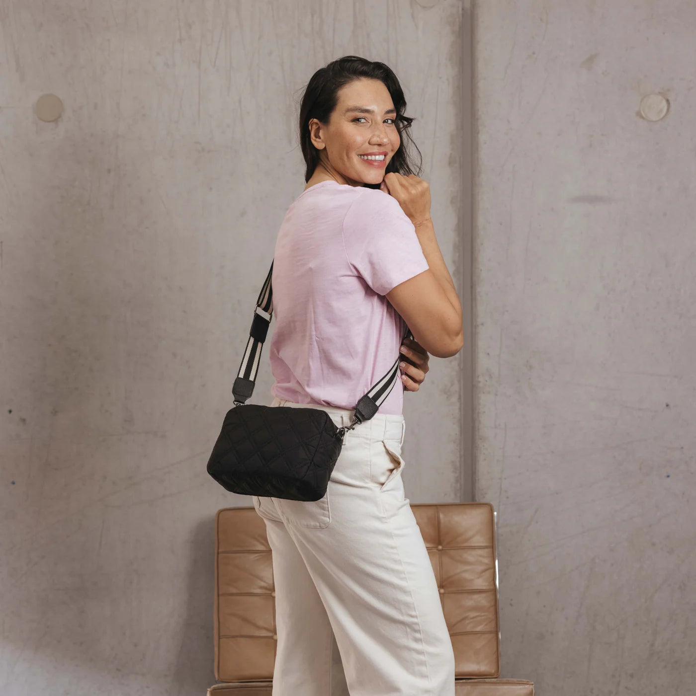 Black Caviar's Melrose Crossbody Bag in Black available at The Honey Emporium