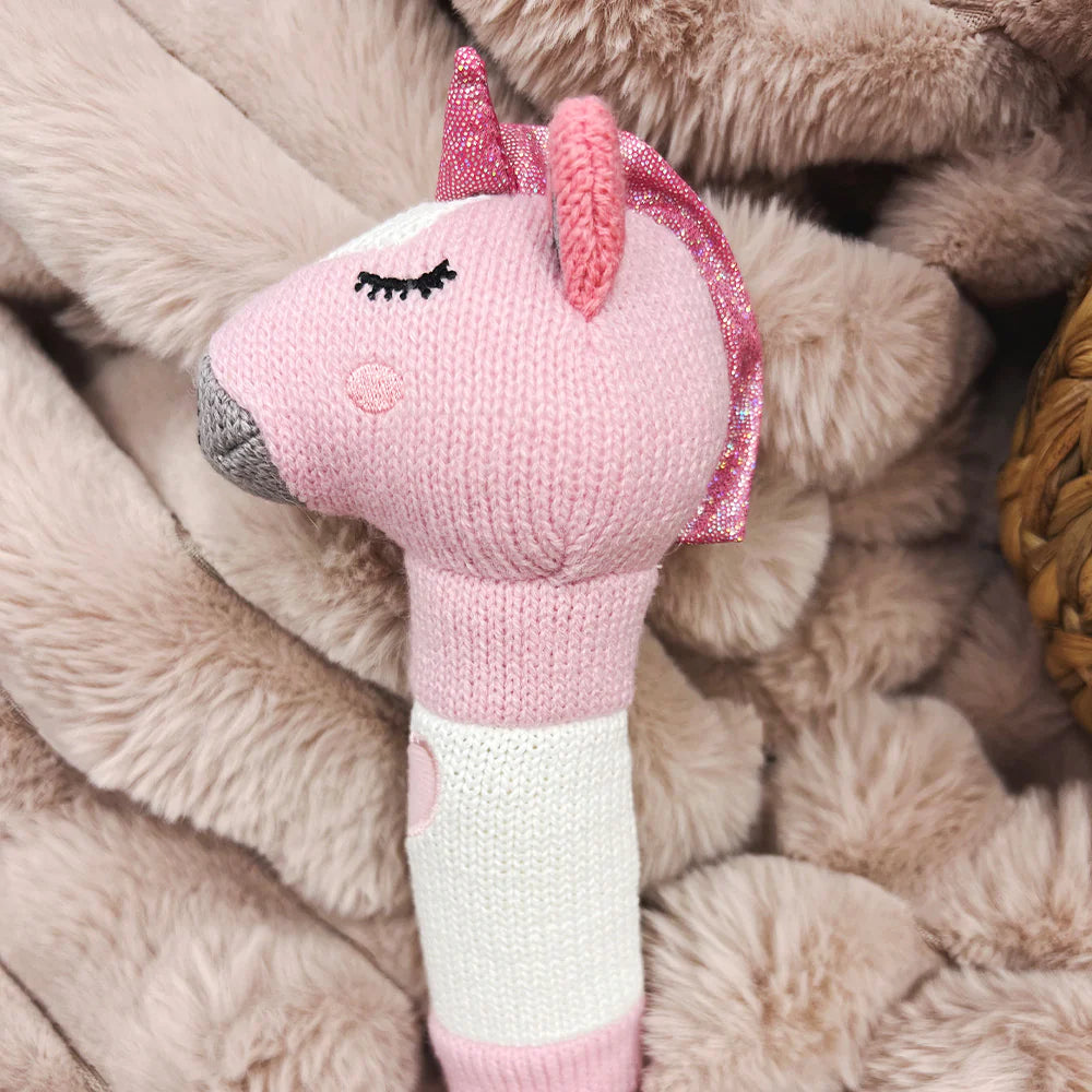 Knit Rattle Unicorn