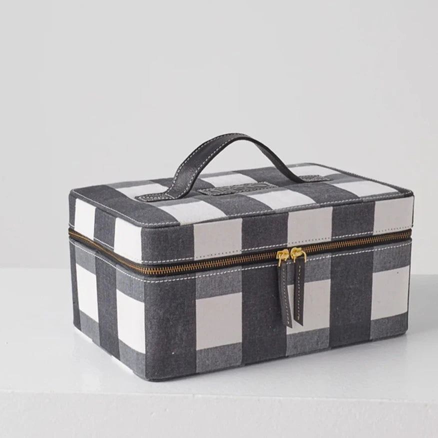 Kip&Co Toiletry Case | Black & White Gingham available at The Honey Emporium