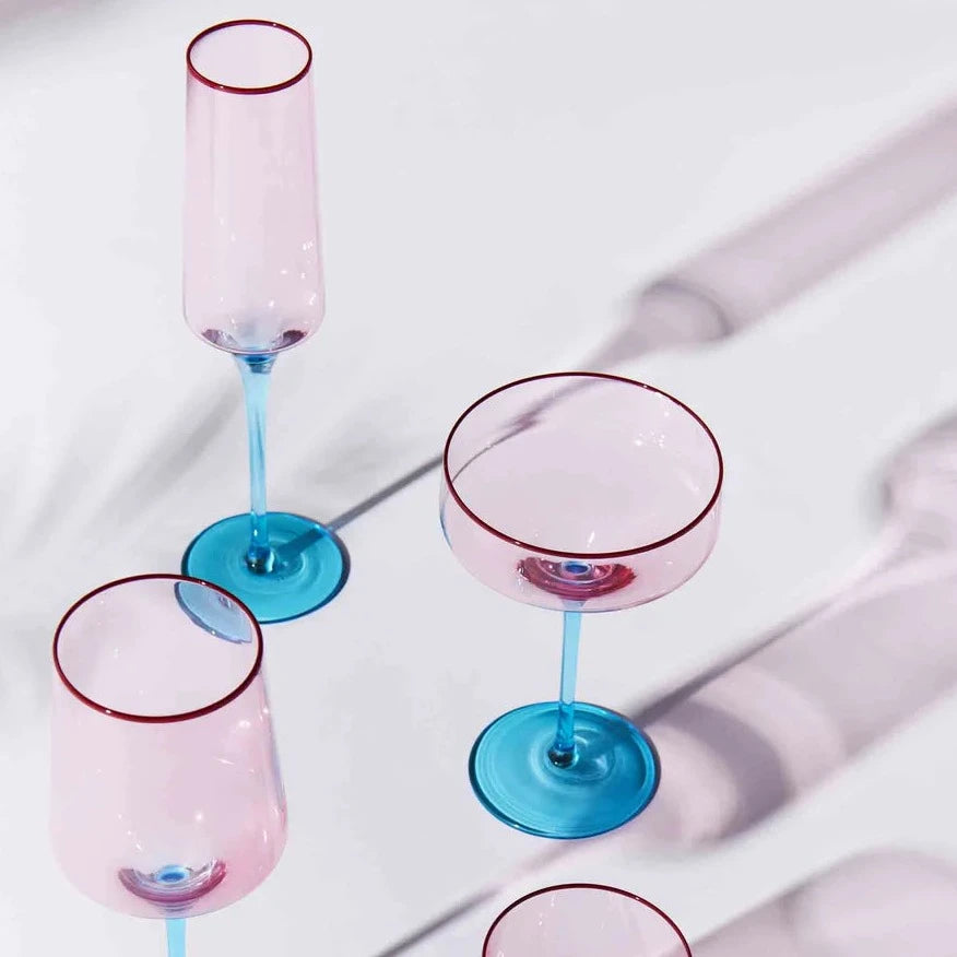 Kip&Co Champagne Glasses 2 Piece Set | Rose with a Twist available at The Honey Emporium