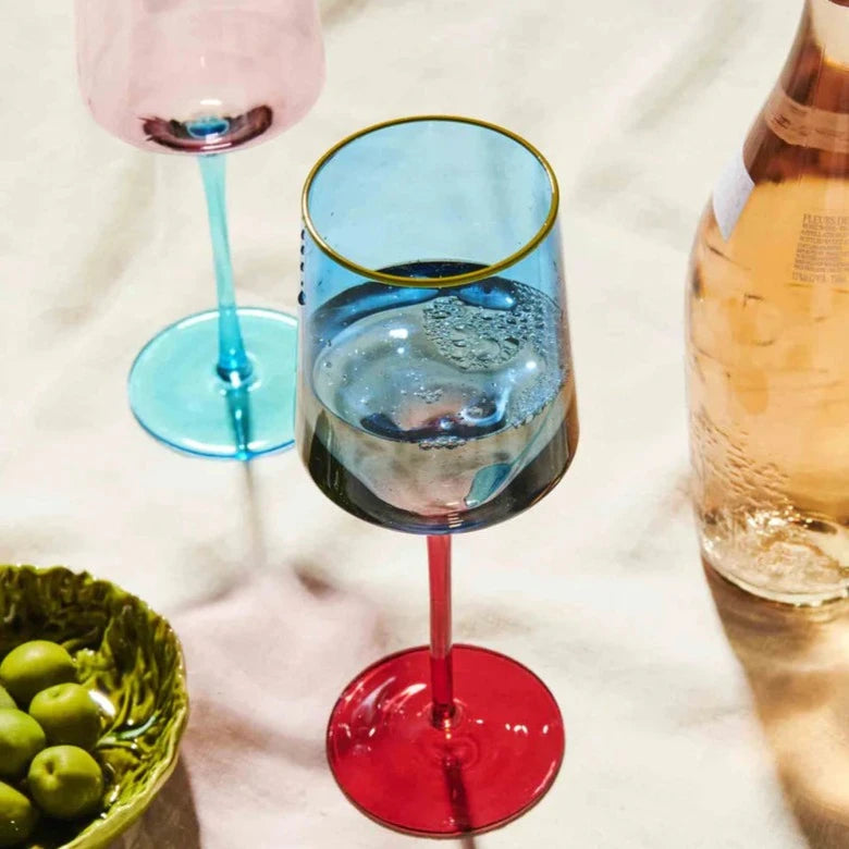 Kip&Co Vino Glass 2 Piece Set | Sapphire Delight available at The Honey Emporium