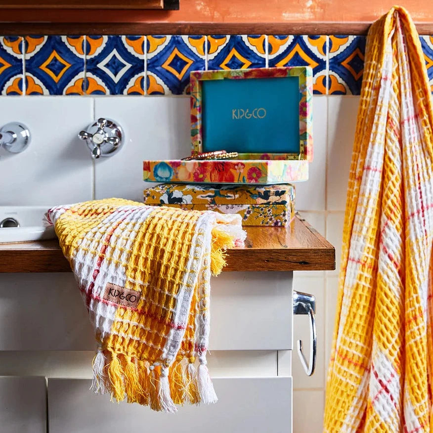 Kip&Co Waffle Bath / Beach Towel | Lemon Meringue available at The Honey Emporium
