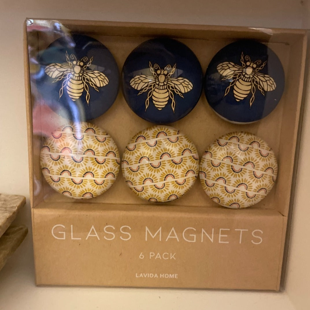 Glass Magnets Bees | Small available at The Honey Emporium