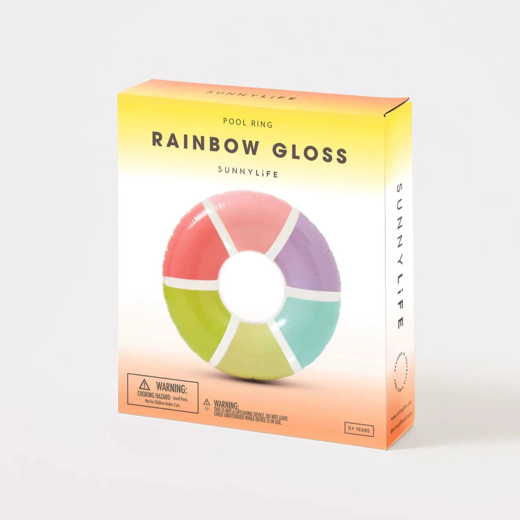 Sunnylife Pool Ring | Rainbow Gloss available at The Honey Emporium